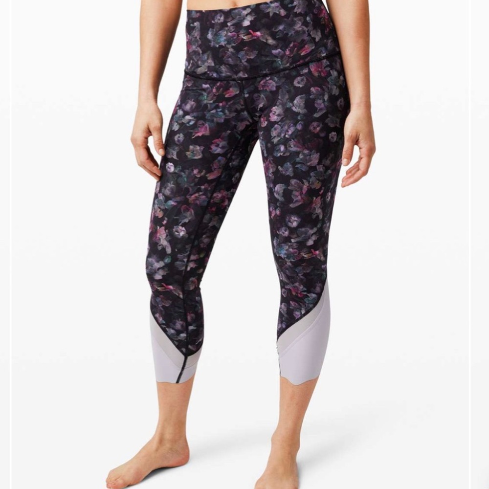 LULULEMON Wunder Under Crop HR 23” “Scallop”💥BNWT💥